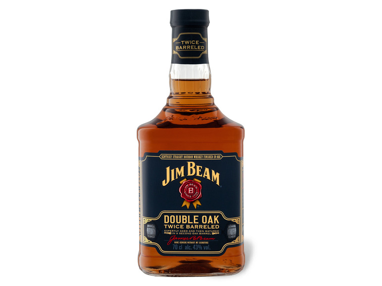 Gehe zu Vollbildansicht: JIM BEAM Double Oak Twice Barreled Bourbon Whiskey 43% Vol - Bild 1