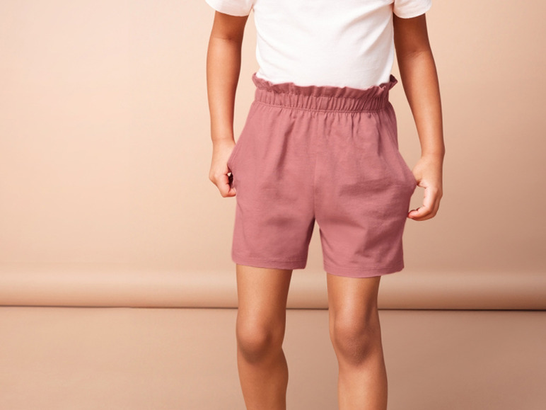 Gehe zu Vollbildansicht: lupilu® Kleinkinder Shorts, 2 Stück, mit Paperbag-Bund - Bild 12