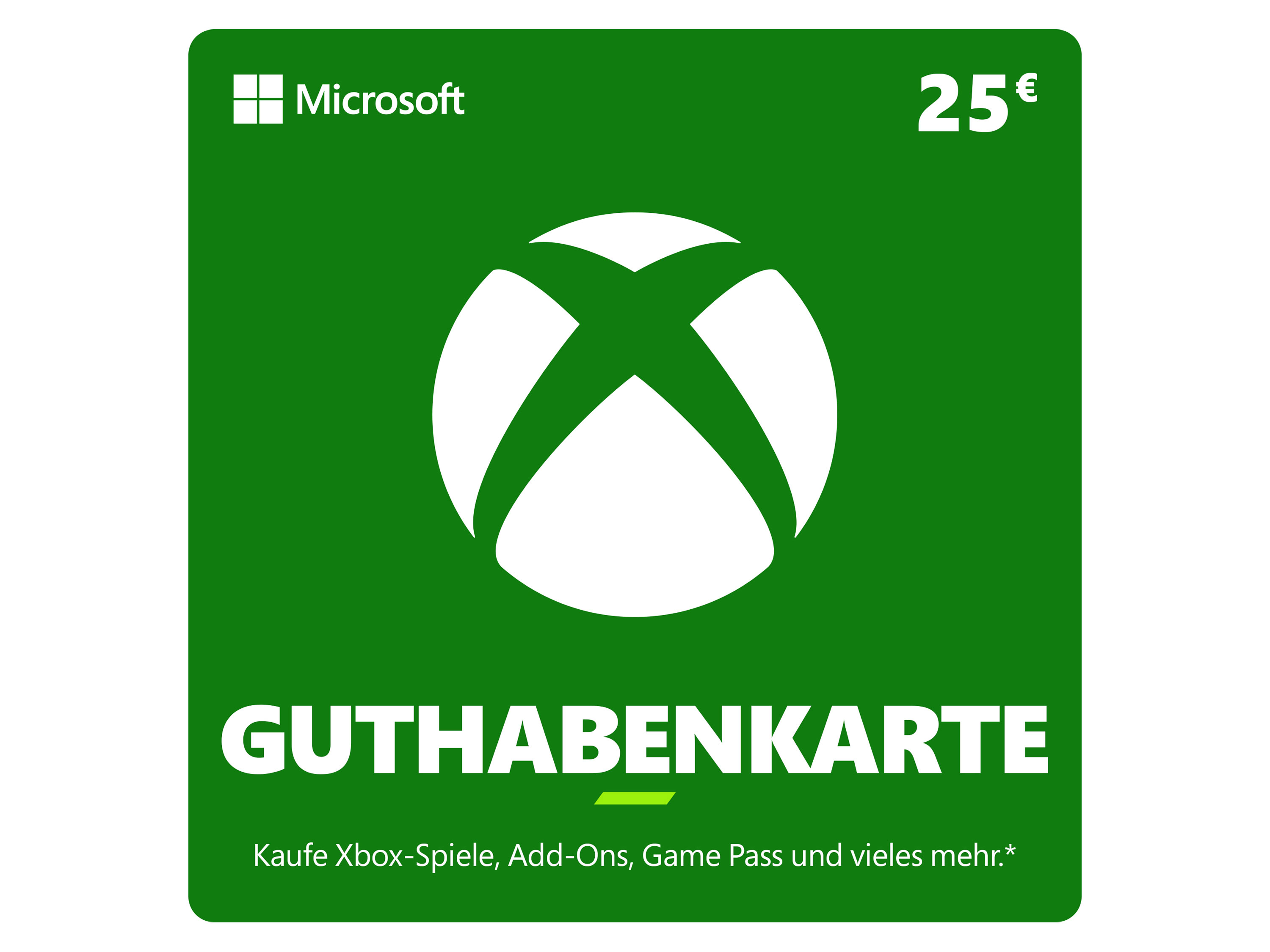 Xbox Guthaben Xbox Code über 25 €