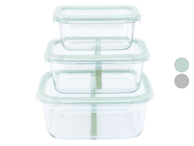 LIVARNO home Glas-Lunchboxen-Set, 3-teilig