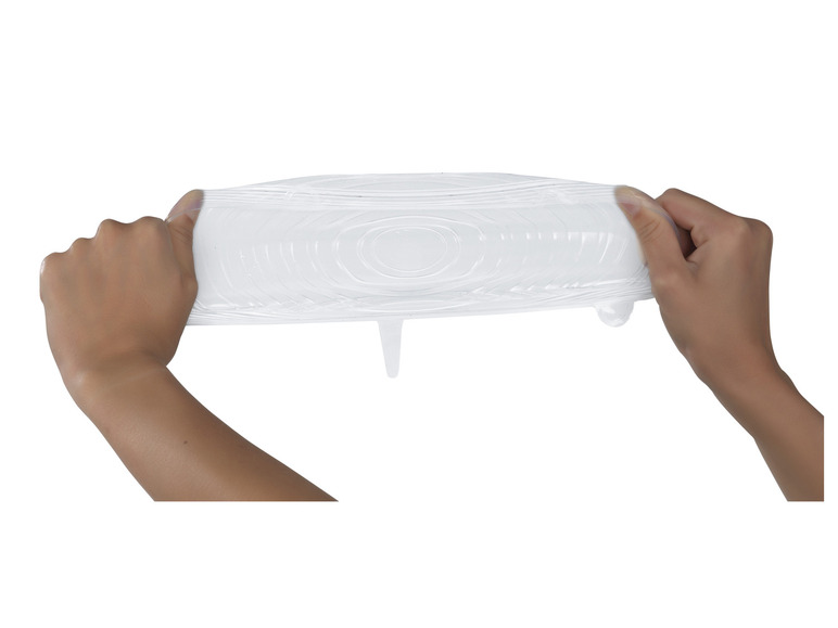 GOURMETmaxx Flexible Silikondeckel, 12 Stück , transparent