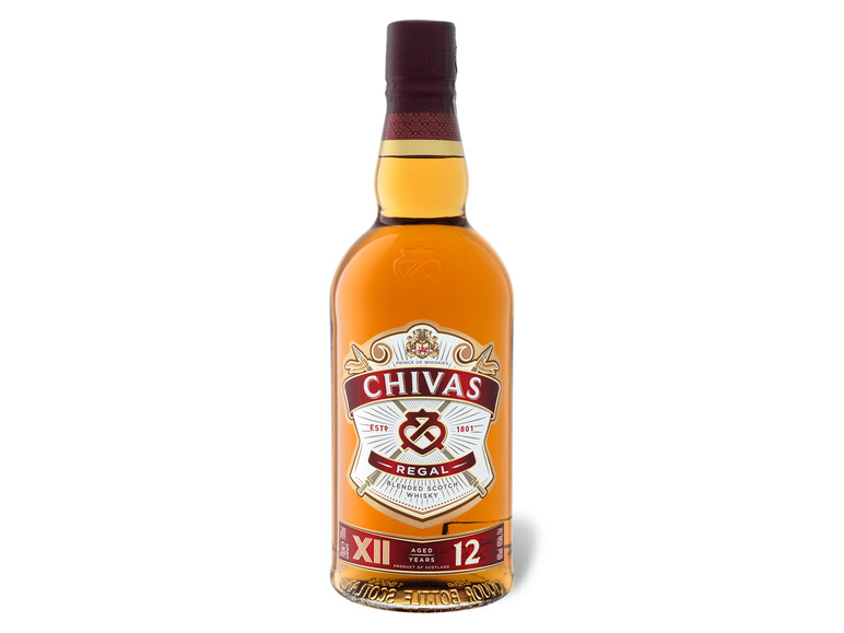 Scotch Whisky 40% Blended Chivas Vol Regal Jahre 12