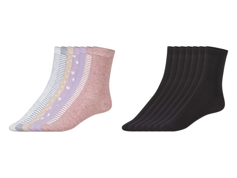 Gehe zu Vollbildansicht: esmara® Damen Socken, 7 Paar, mit hohem Bio-Baumwollanteil - Bild 1