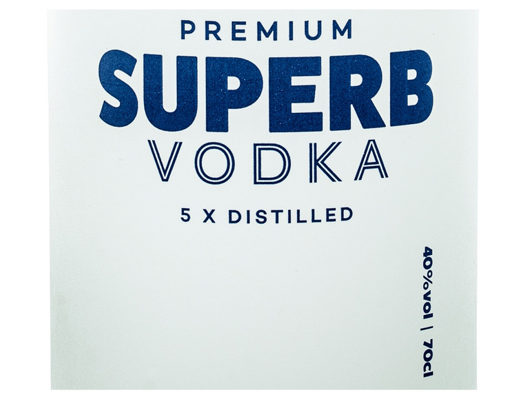 Gehe zu Vollbildansicht: Premium Superb Vodka 40% Vol - Bild 3