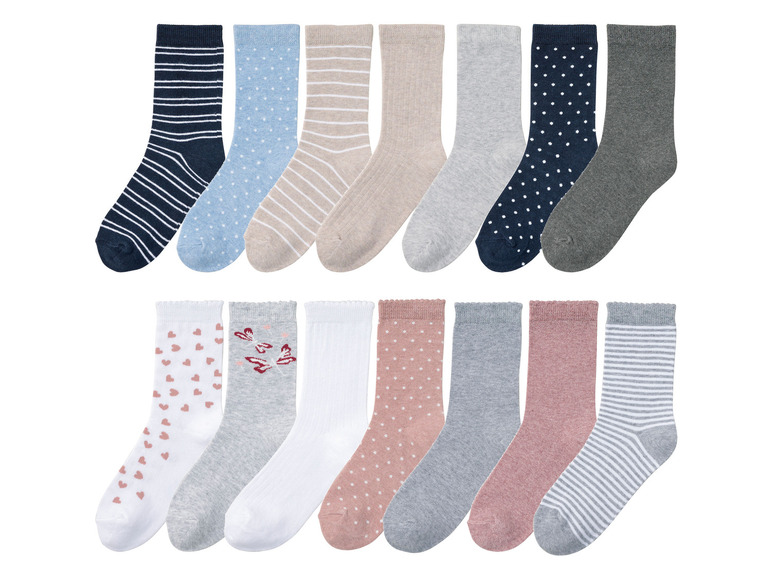 pepperts!® Kinder Socken, 7 Paar, mit hohem Baumwollanteil