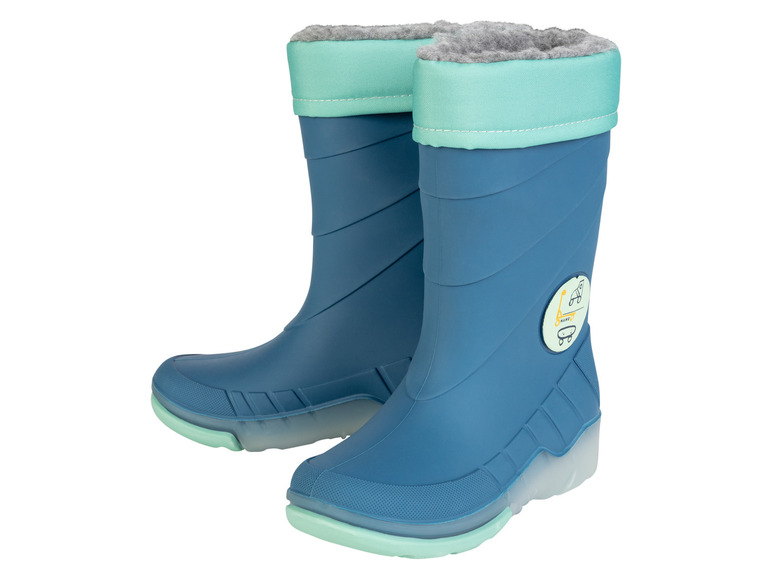 Gehe zu Vollbildansicht: lupilu® Kleinkinder Blinkregenstiefel mit weichem Warmfutter - Bild 2