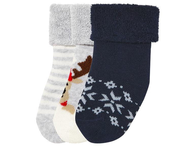 Gehe zu Vollbildansicht: lupilu® Baby Socken, 3 Paar, mit Weihnachtsdesigns - Bild 7