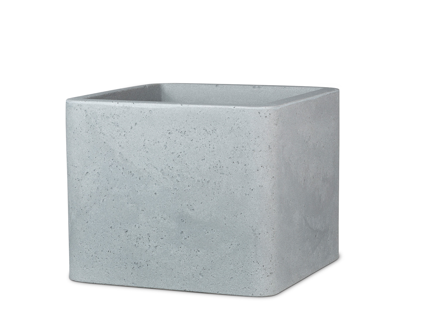 Scheurich Pflanzgefäß »Cube«, Kunststoff, quadratisch, dickwandig (Stony Grey, Ø 30 cm) Ø 30 cm