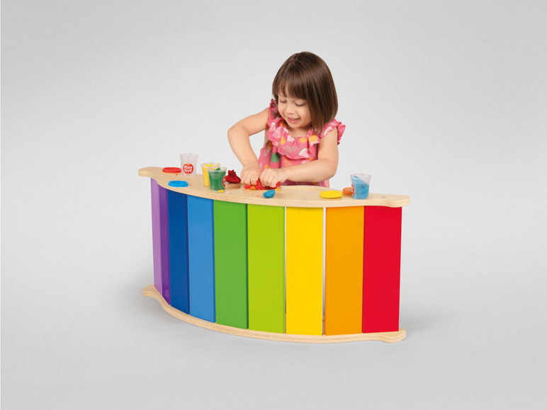 in Holz Playtive Balancewippe, Regenbogenfarben