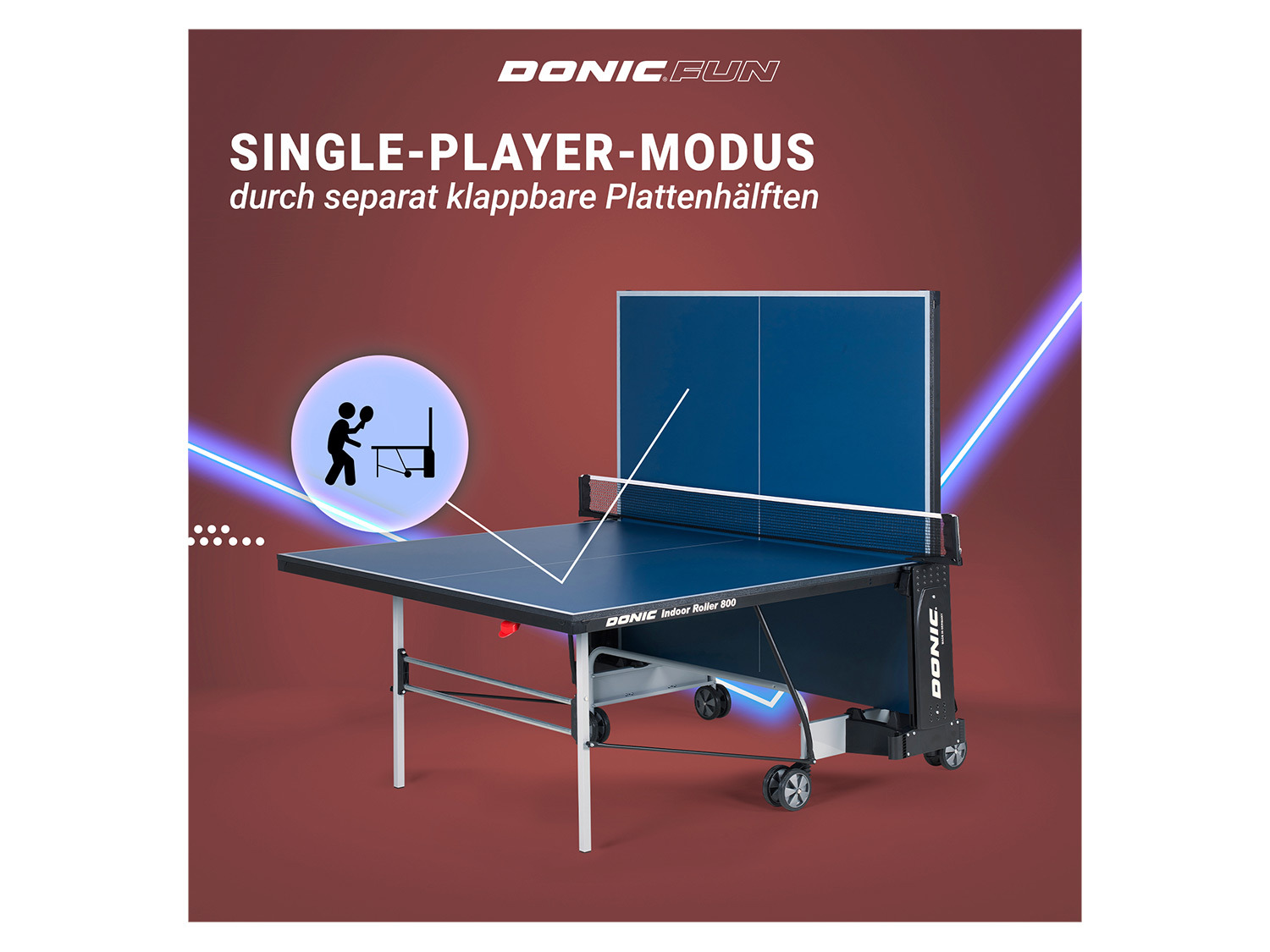 DONIC Tischtennisplatte Roller LIDL Indoor 800 