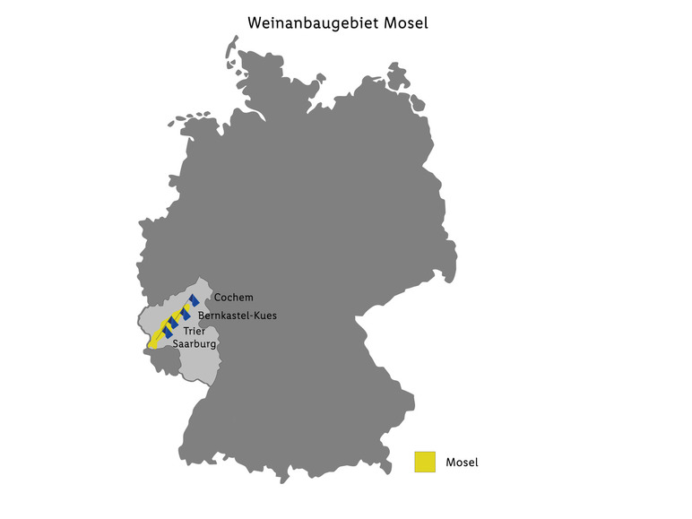 Mosel Kurfürstlay Brauneberger QbA Weißwein feinherb, Riesling 2022