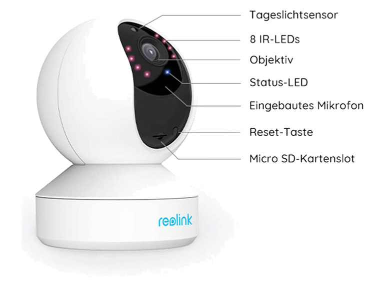 Reolink MP Pro« »T1 intelligente WLAN Innen-Überwachungskamera 4