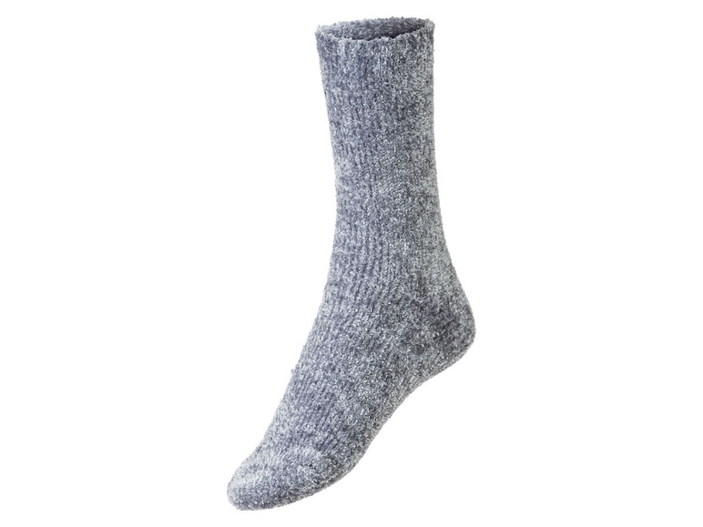 Gehe zu Vollbildansicht: esmara® Damen Chenille-Socken, 2 Paar, flauschig - Bild 3