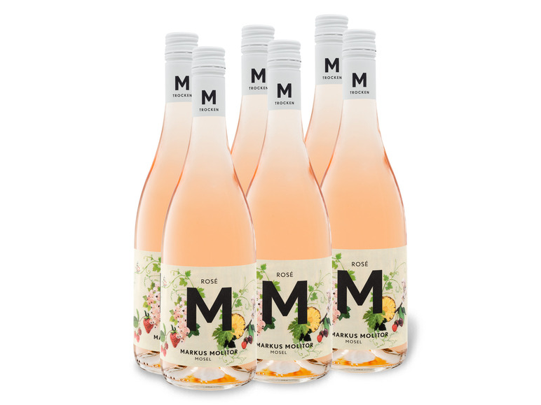 6 x 0,75-l-Flasche Weinpaket Markus Molitor M Rosé QbA trocken, Roséwein