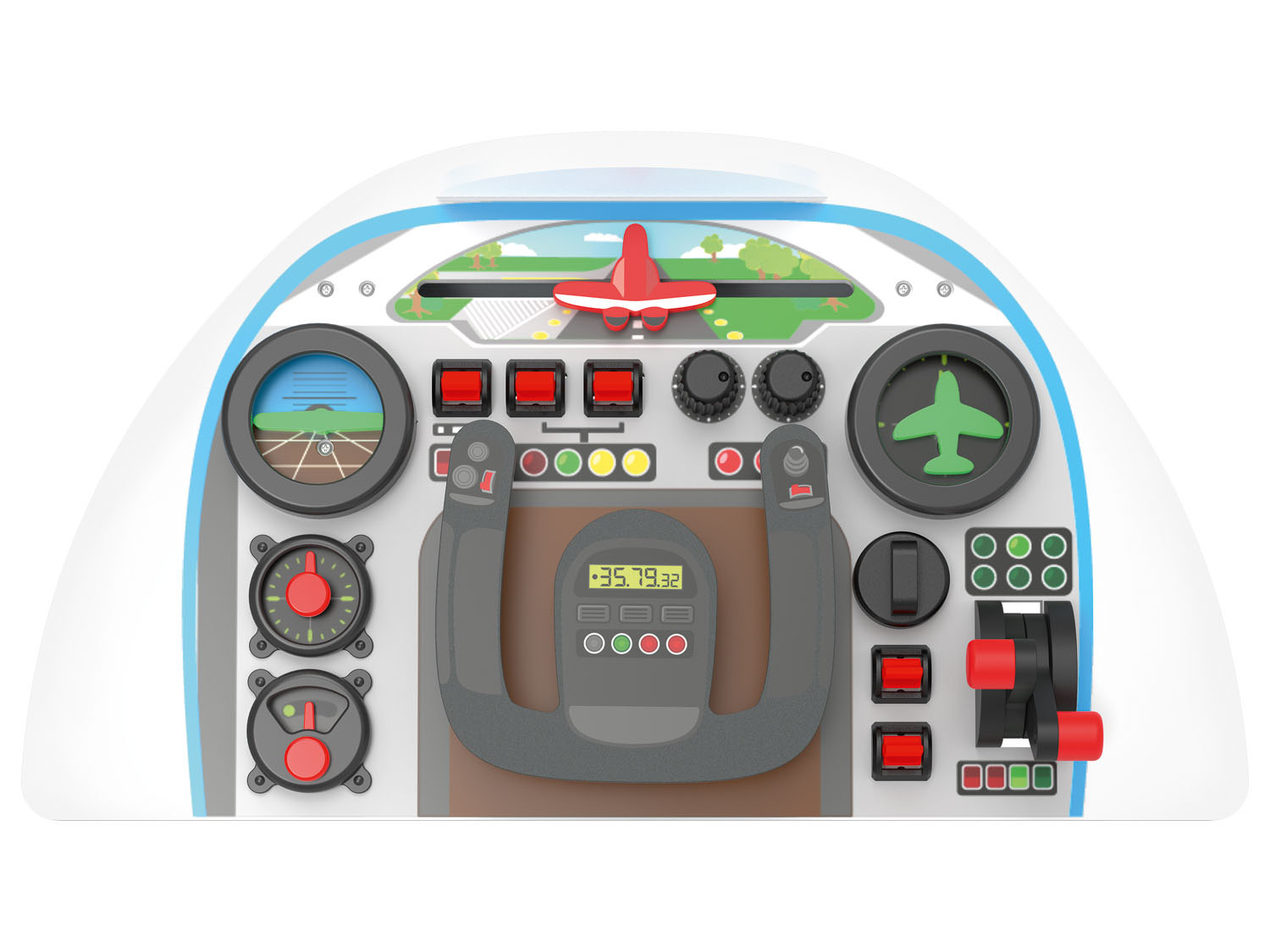 / Echtholz mit Playtive Flugzeug Auto Cockpit