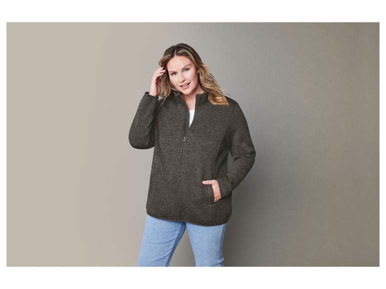 Gehe zu Vollbildansicht: esmara® Damen Strickfleece-Jacke, mit Stehkragen - Bild 6