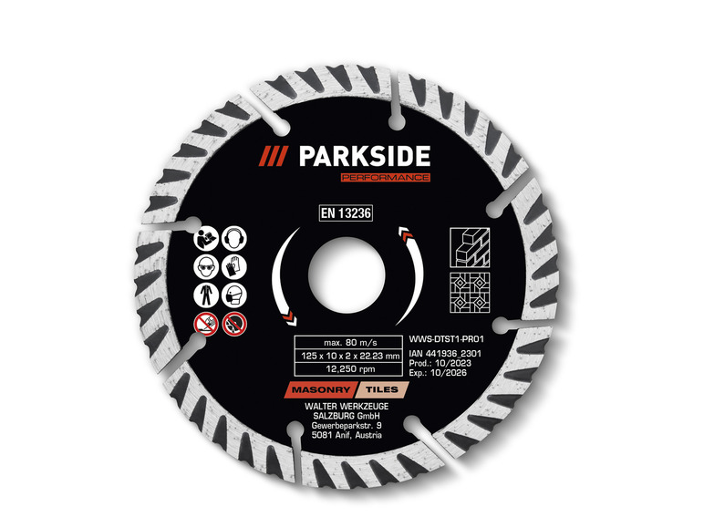 Gehe zu Vollbildansicht: PARKSIDE PERFORMANCE® Diamant-Trennscheibe, Ø 125 mm - Bild 4