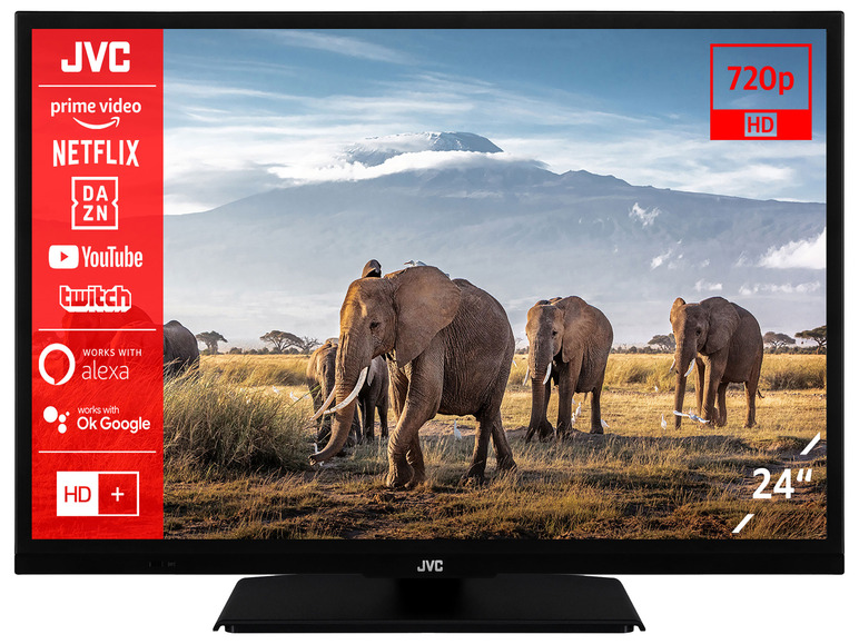Fernseher JVC Triple-Tuner Zoll HD-Ready, LED, 24 Smart / »LT-24VH5156« TV, HDR10,
