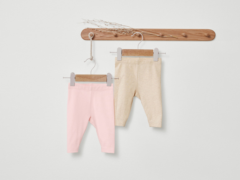 Gehe zu Vollbildansicht: lupilu® Baby Leggings, 2 Stück, mit Bio-Baumwolle - Bild 3