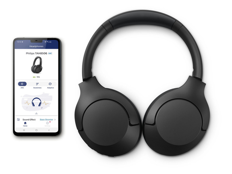 Gehe zu Vollbildansicht: PHILIPS »TAH8506BK/00« Active Noise Cancelling - Over Ear - Bild 14