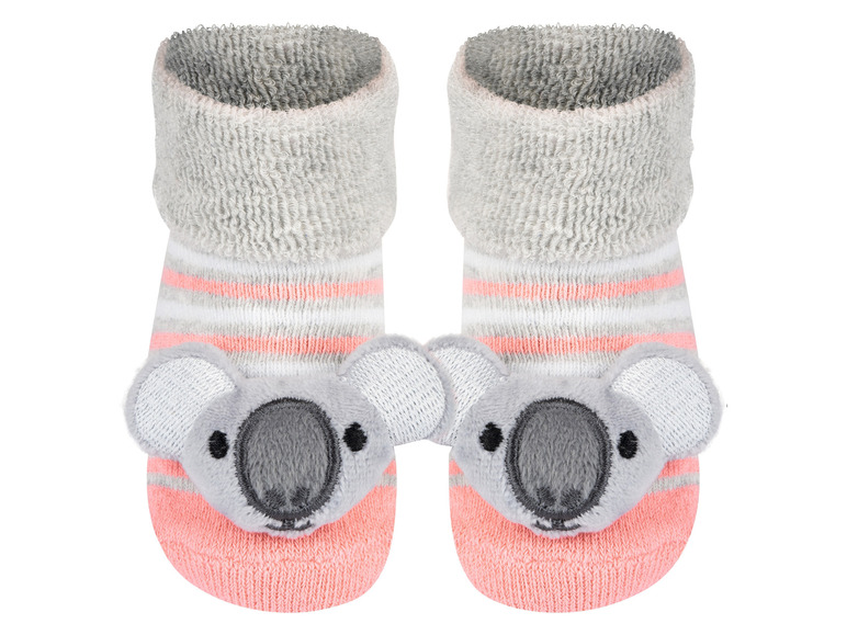 Gehe zu Vollbildansicht: Soxo Baby Rassel-Socken mit verschiedenen Mustern - Bild 14