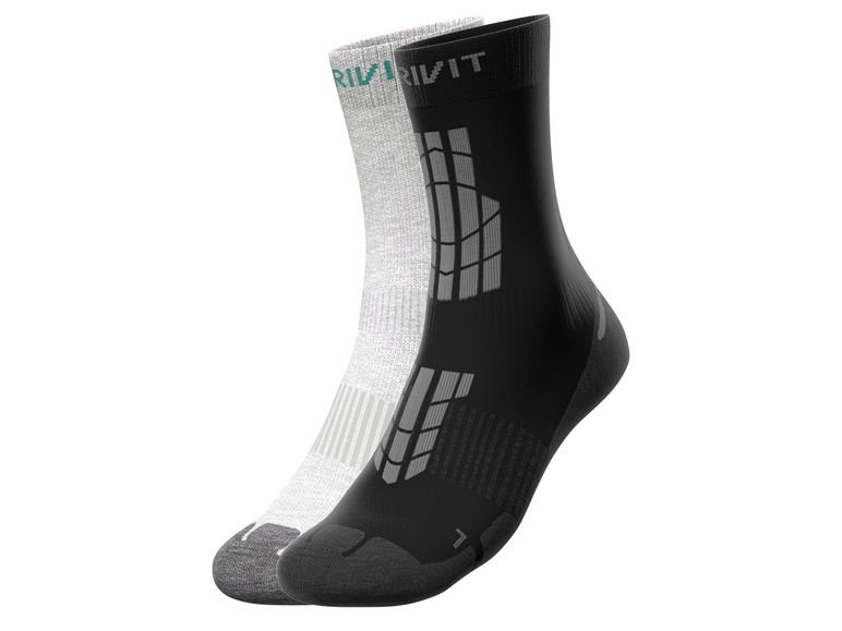 Gehe zu Vollbildansicht: CRIVIT Damen Outdoorsocken, 2 Paar, mit SmartStep-Fußbett - Bild 5