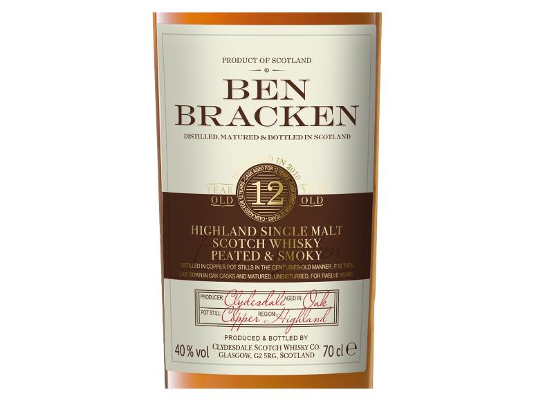 Gehe zu Vollbildansicht: Ben Bracken Highland Single Malt Scotch Whisky Peated & Smokey 12 Jahre mit Geschenkbox 40% Vol - Bild 3