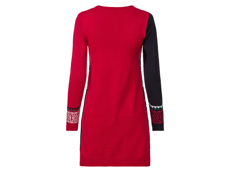 Gehe zu Vollbildansicht: esmara® Damen Strickkleid mit weihnachtlichem Muster - Bild 4