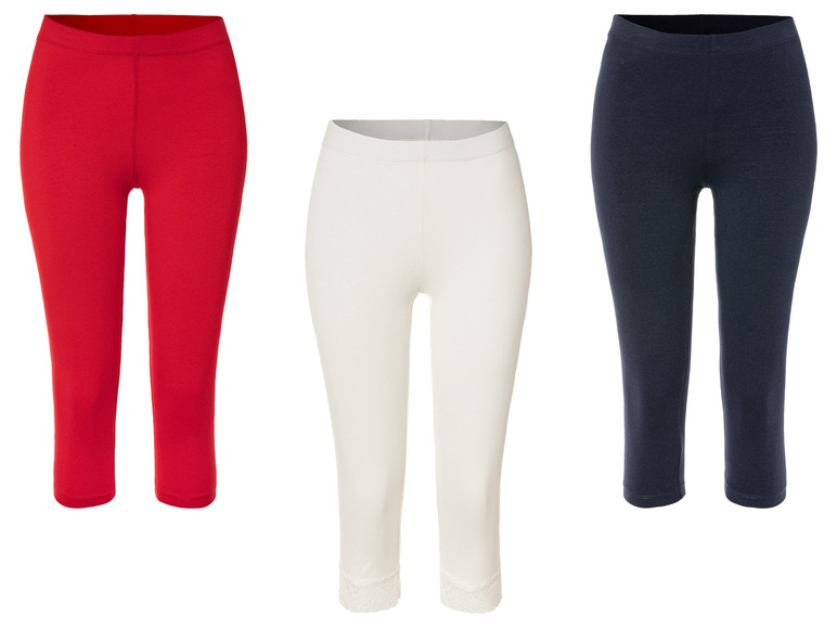 Gehe zu Vollbildansicht: esmara® Damen Capri-Leggings, normale Leibhöhe - Bild 1