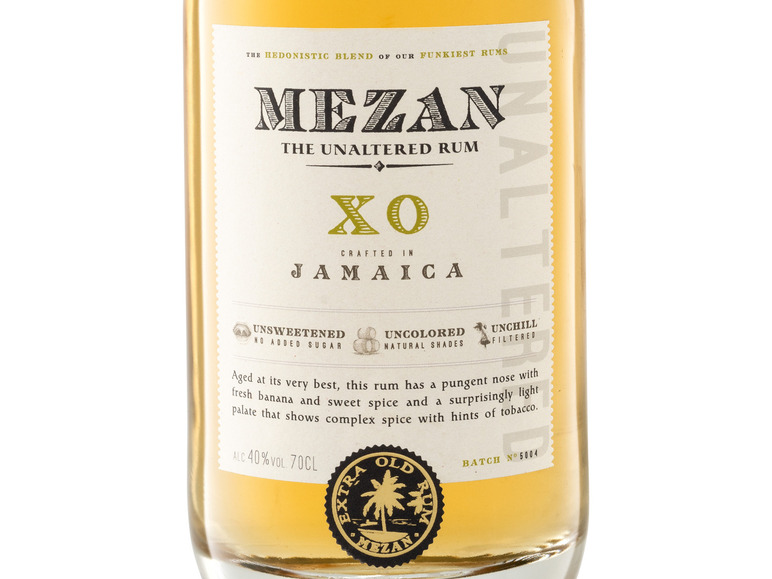 Vol 40% Jamaica Rum XO Mezan