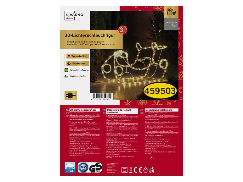 Gehe zu Vollbildansicht: LIVARNO home 3D-Lichterschlauchfigur, B 25 x H 33 x T 60 cm - Bild 5