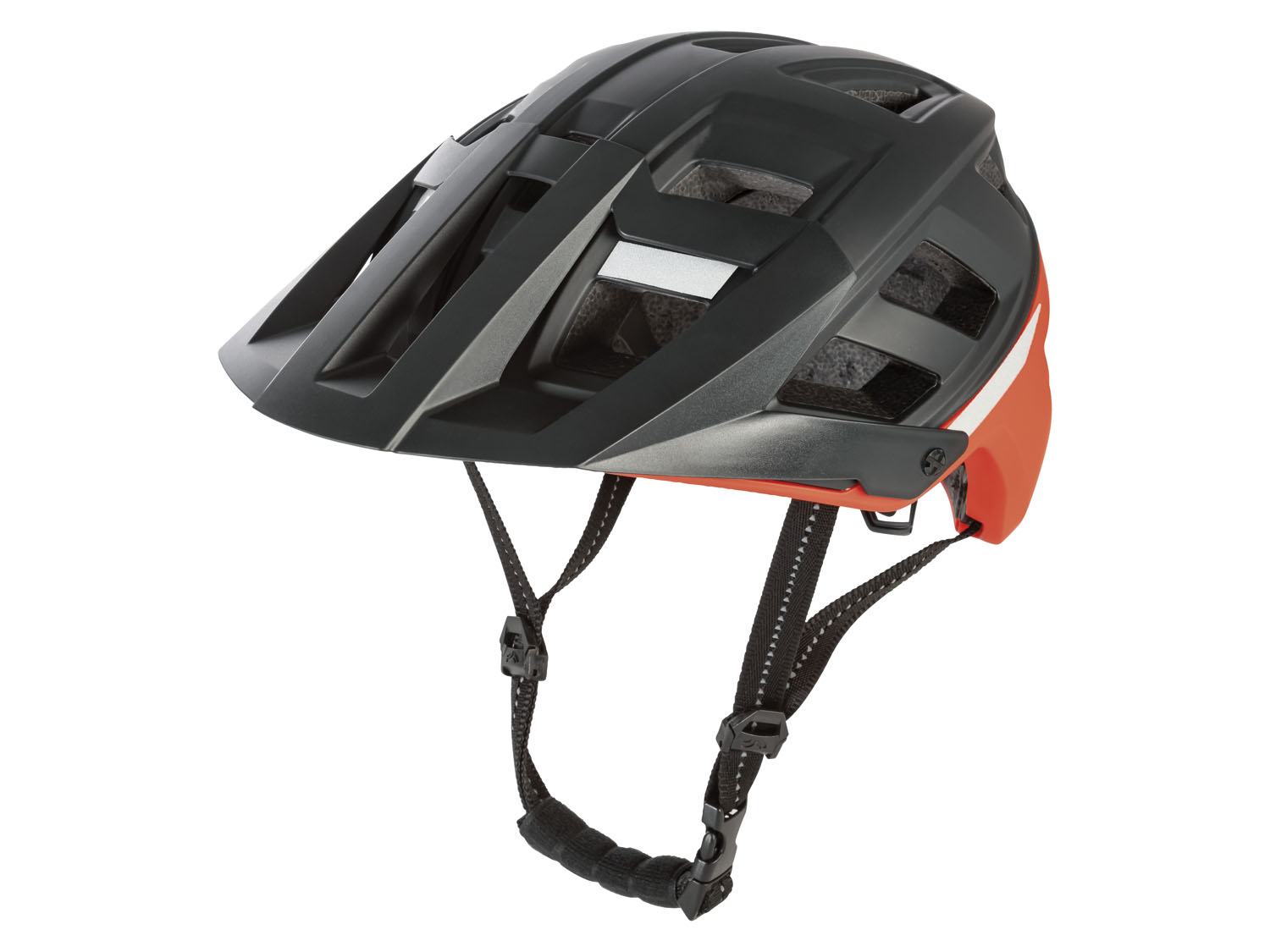 CRIVIT Fahrradhelm (M/L, schwarz/orange) M/L