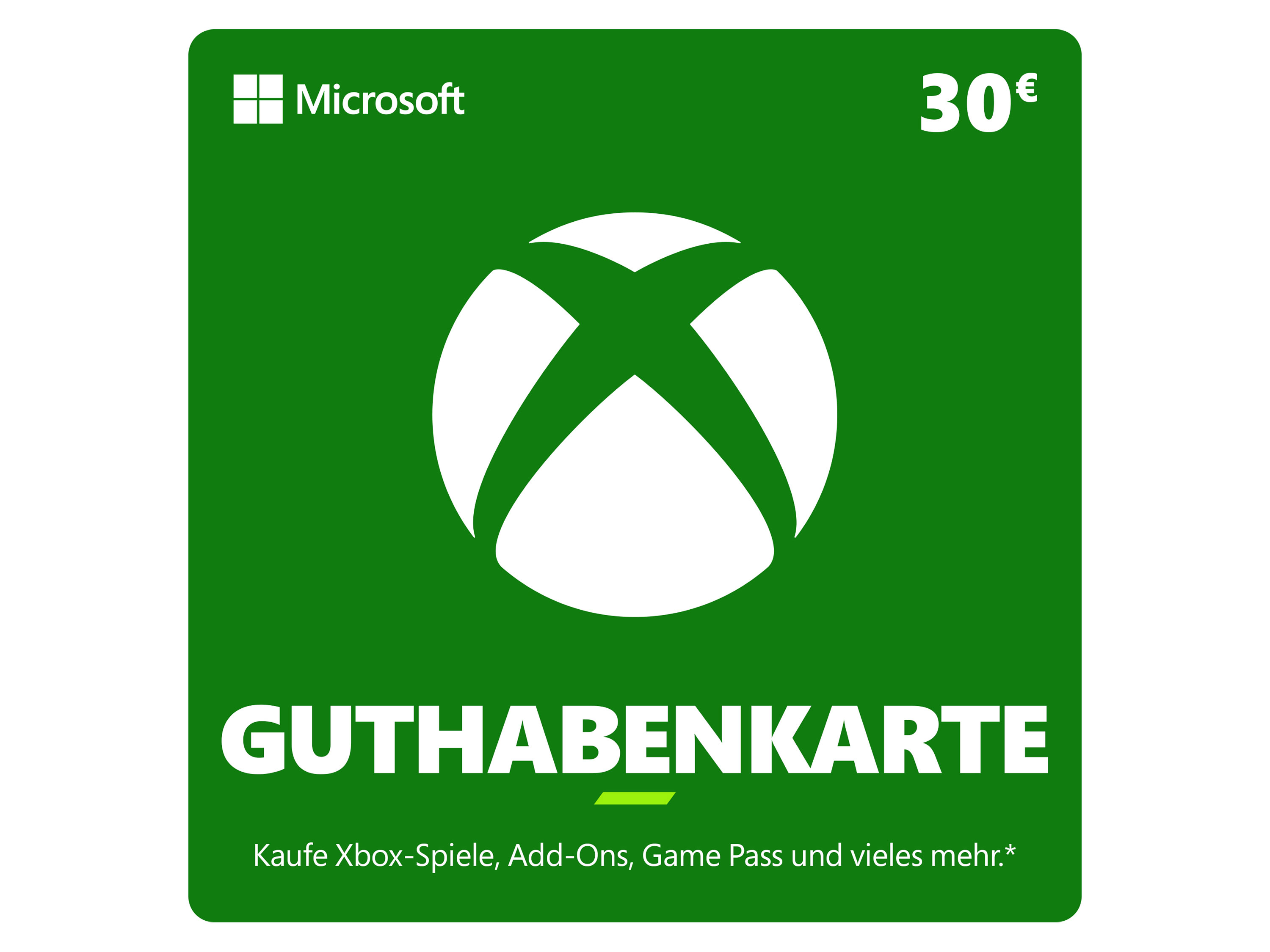 Xbox Guthaben Xbox Code über 30 €