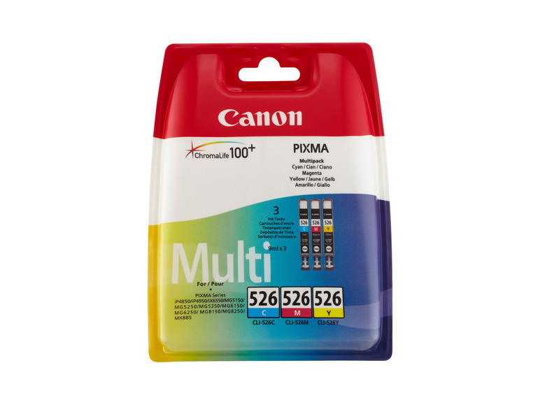Canon Tintenpatronen Cyan/Magenta/Gelb »CLI-526« Multipack