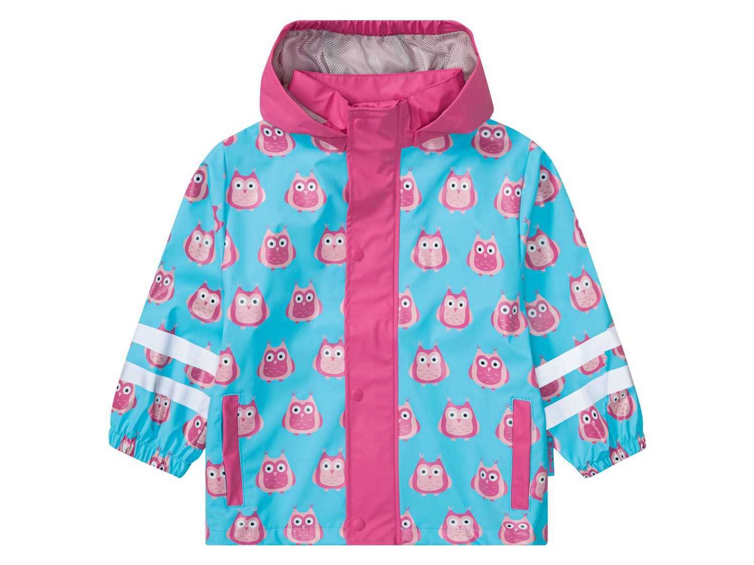 Playshoes Kleinkinder Regenjacke mit Reflektoren (Eulen, 86/92) 86/92