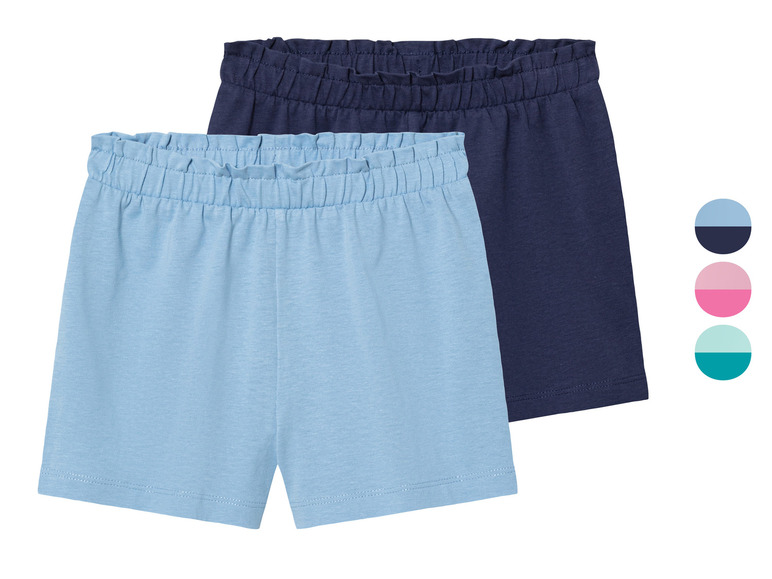 Gehe zu Vollbildansicht: lupilu® Kleinkinder Shorts, 2 Stück, reine Baumwolle - Bild 1
