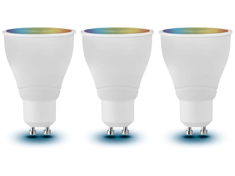 LIVARNO home 3er Set - Leuchtmittel RGB, für Zigbee Smart Home, 5 Watt, GU10