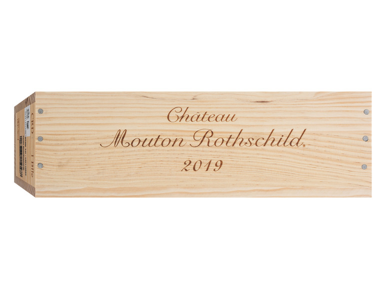 Cru Pauillac 2019 Château Grand trocken, 1er Rothschild Original-Holzkiste Classé Rotwein Mouton -