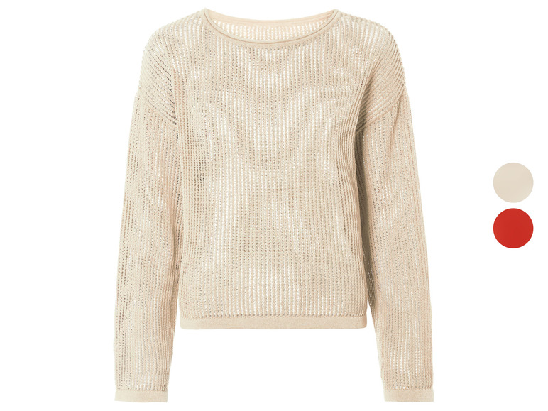 Gehe zu Vollbildansicht: esmara® Damen Pullover mit Lochstrick - Bild 1