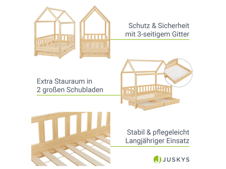 Gehe zu Vollbildansicht: Juskys Kinderbett »Marli«, im skandinavischen Design - Bild 29