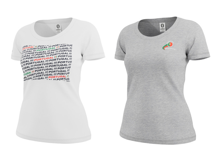 Gehe zu Vollbildansicht: Damen T-Shirt »UEFA EURO 2024«, Portugal - Bild 1