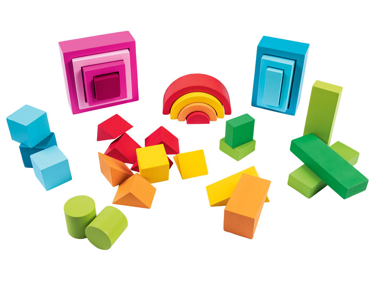 Gehe zu Vollbildansicht: Playtive Holz Regenbogen-Sets, nach Montessori-Art - Bild 9