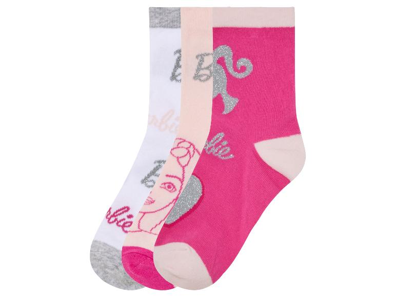 Gehe zu Vollbildansicht: Kleinkinder / Kinder Socken »Barbie«, 3 Paar, mit Baumwolle - Bild 8