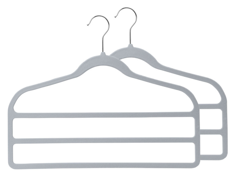 Gehe zu Vollbildansicht: LIVARNO home Hosenbügel / Kleiderbügel, textilschonende Beflockung - Bild 2