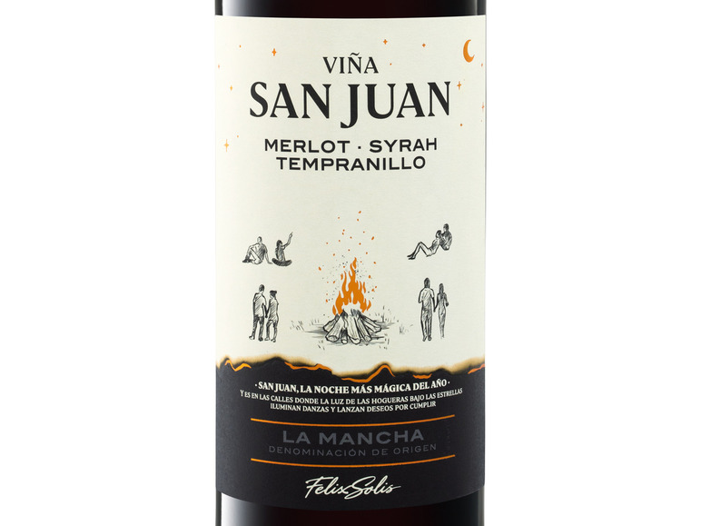 Syrah DO La Viña Mancha 2021 vegan, Juan Merlot trocken Solis Tempranillo Rotwein San Felix