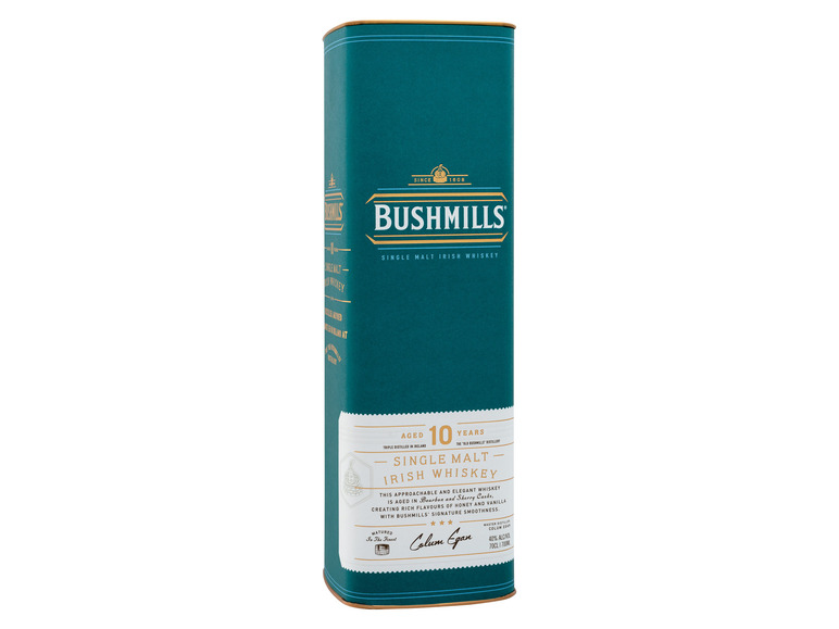 Geschenkbox Jahre Whiskey Malt Vol 10 Irish 40% Single BUSHMILLS mit