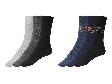 LIVERGY® Herren Socken, 3 Paar, mit Bio-Baumwolle