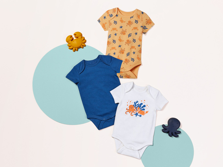 Gehe zu Vollbildansicht: lupilu® Baby Bodies, 3 Stück, kurzarm - Bild 3