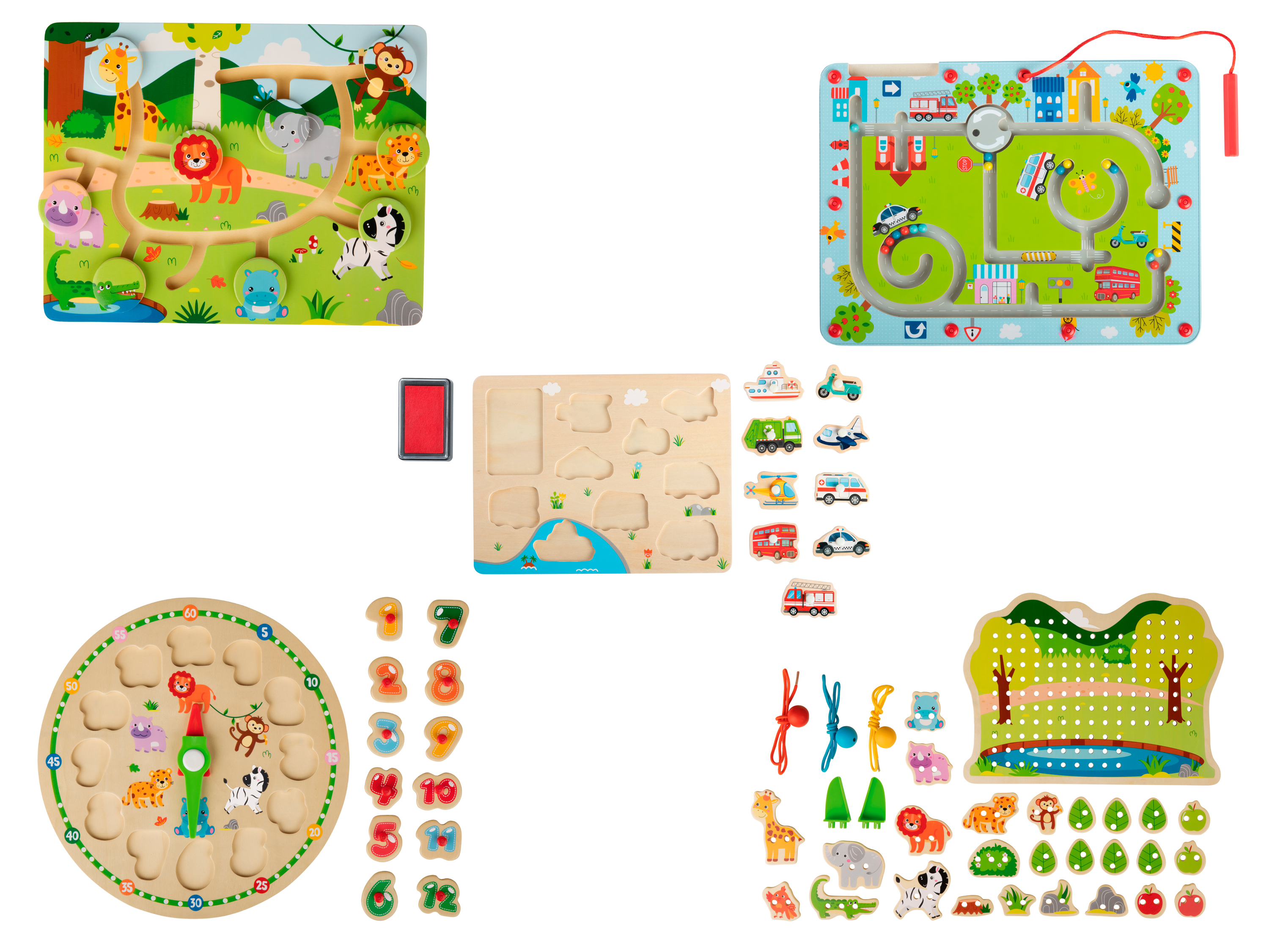 Playtive Lernpuzzle / Labyrinth / Fädelspiel