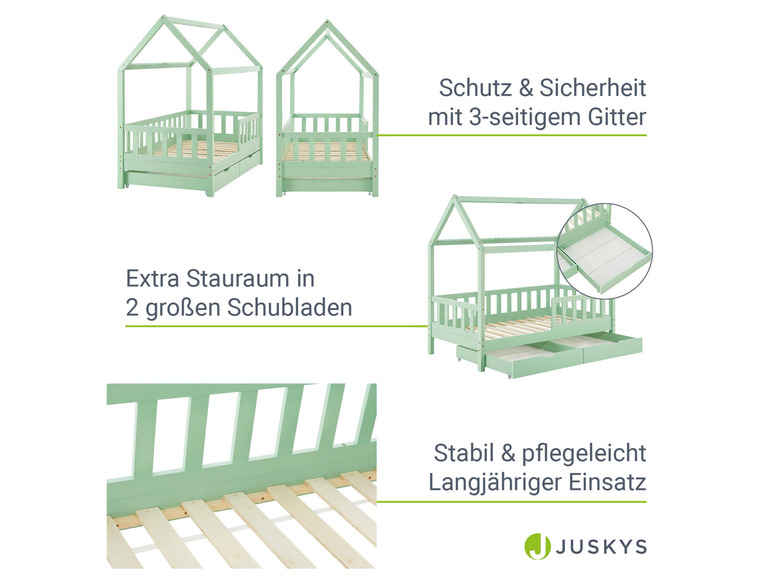 Gehe zu Vollbildansicht: Juskys Kinderbett »Marli«, im skandinavischen Design - Bild 173